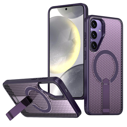 Honeycomb heat dissipation magnetic stand Samsung phone case
