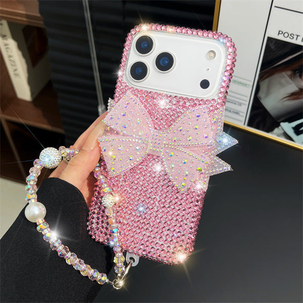 Fully Rhinestone-Studded 3D Bow iPhone Case