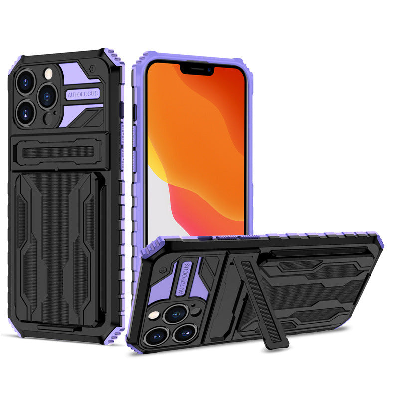 Card holder and drop-proof Apple phone case