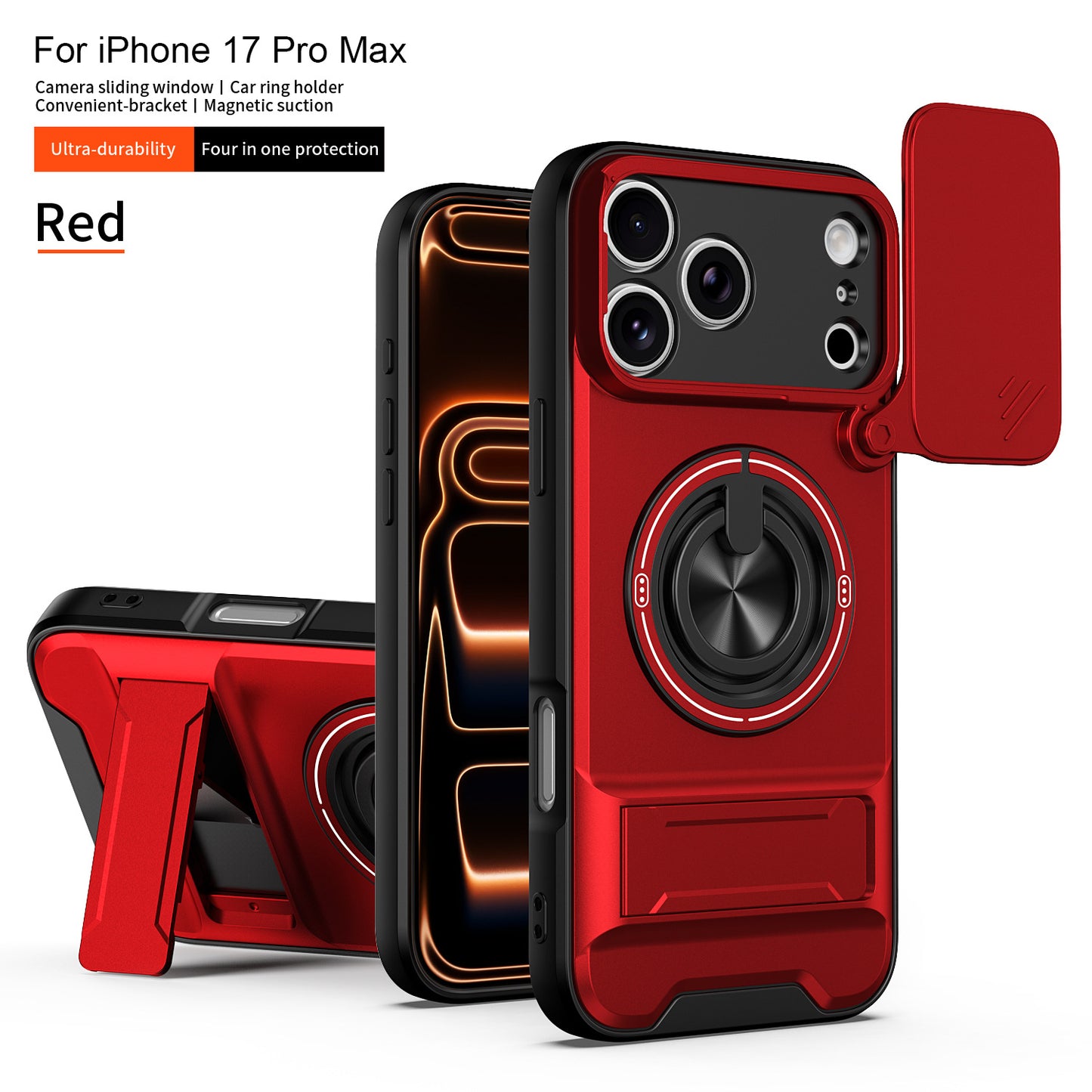 Anti-drop stand magnetic Apple phone case