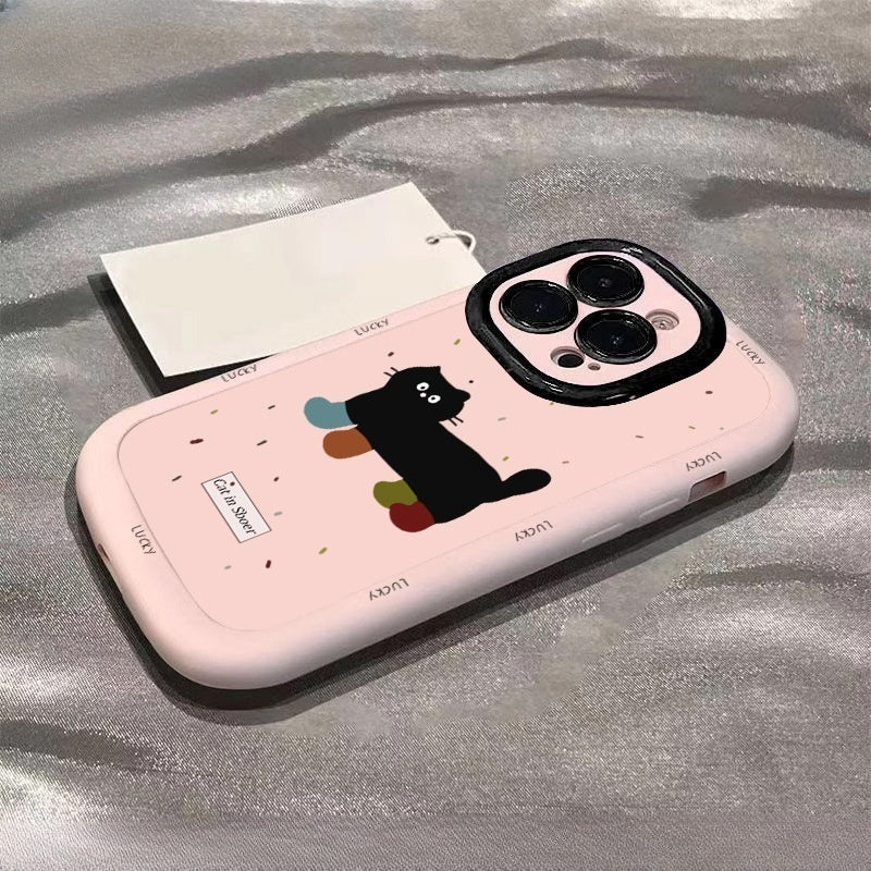 Ink Splatter Cat Apple Phone Case