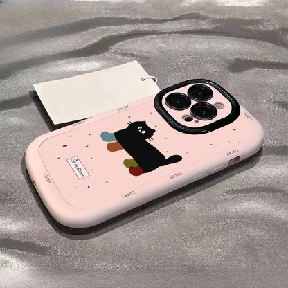 Ink Splatter Cat Apple Phone Case