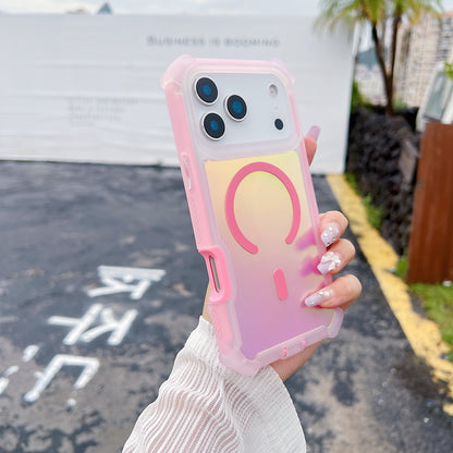 Laser magnetic Apple phone case