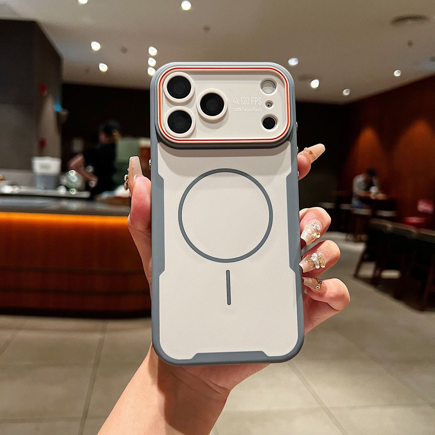 Frosted Skin-like Magnetic Large View Apple Phone Case