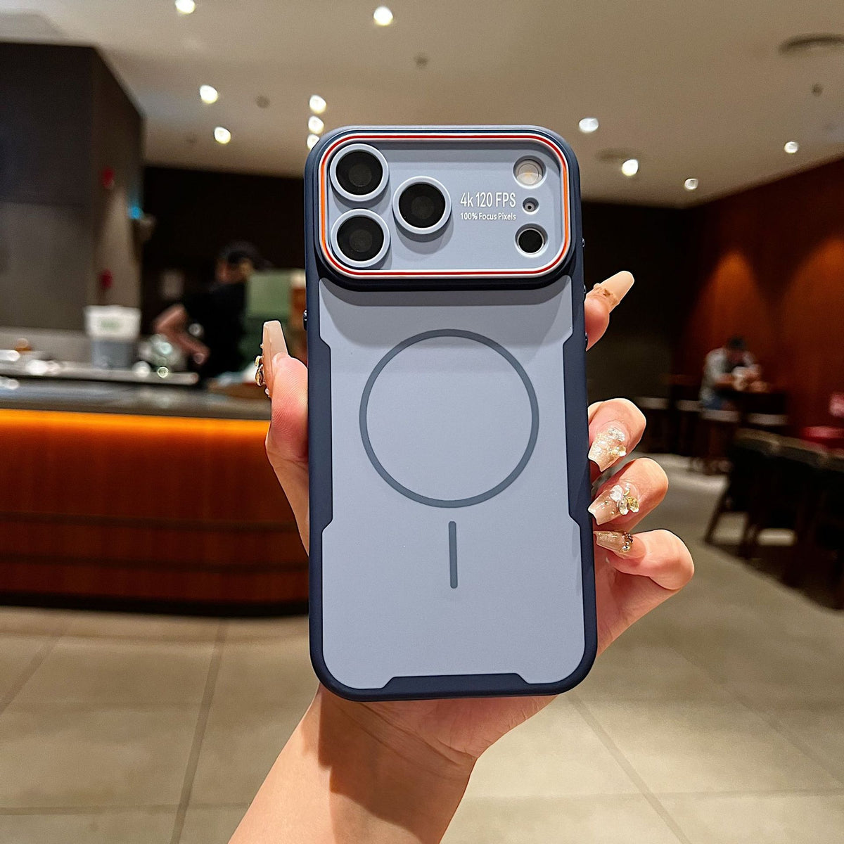 Frosted Skin-like Magnetic Large View Apple Phone Case