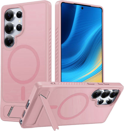 Full-coverage shockproof frosted magnetic stand Samsung phone case