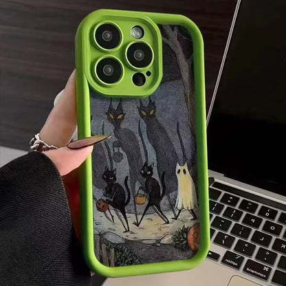 Cartoon Ghost Cat Apple Phone Case