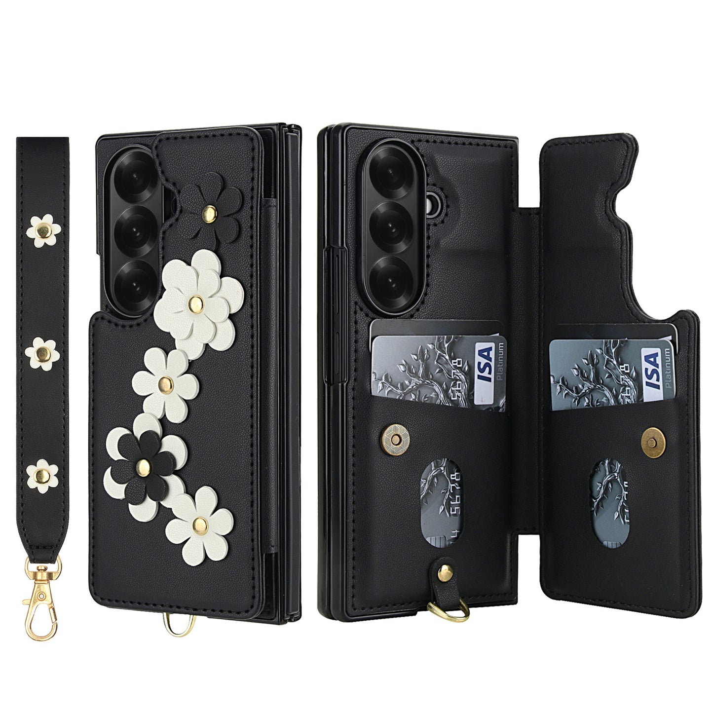 SIM card insert flower folding Samsung Z FOLD phone case