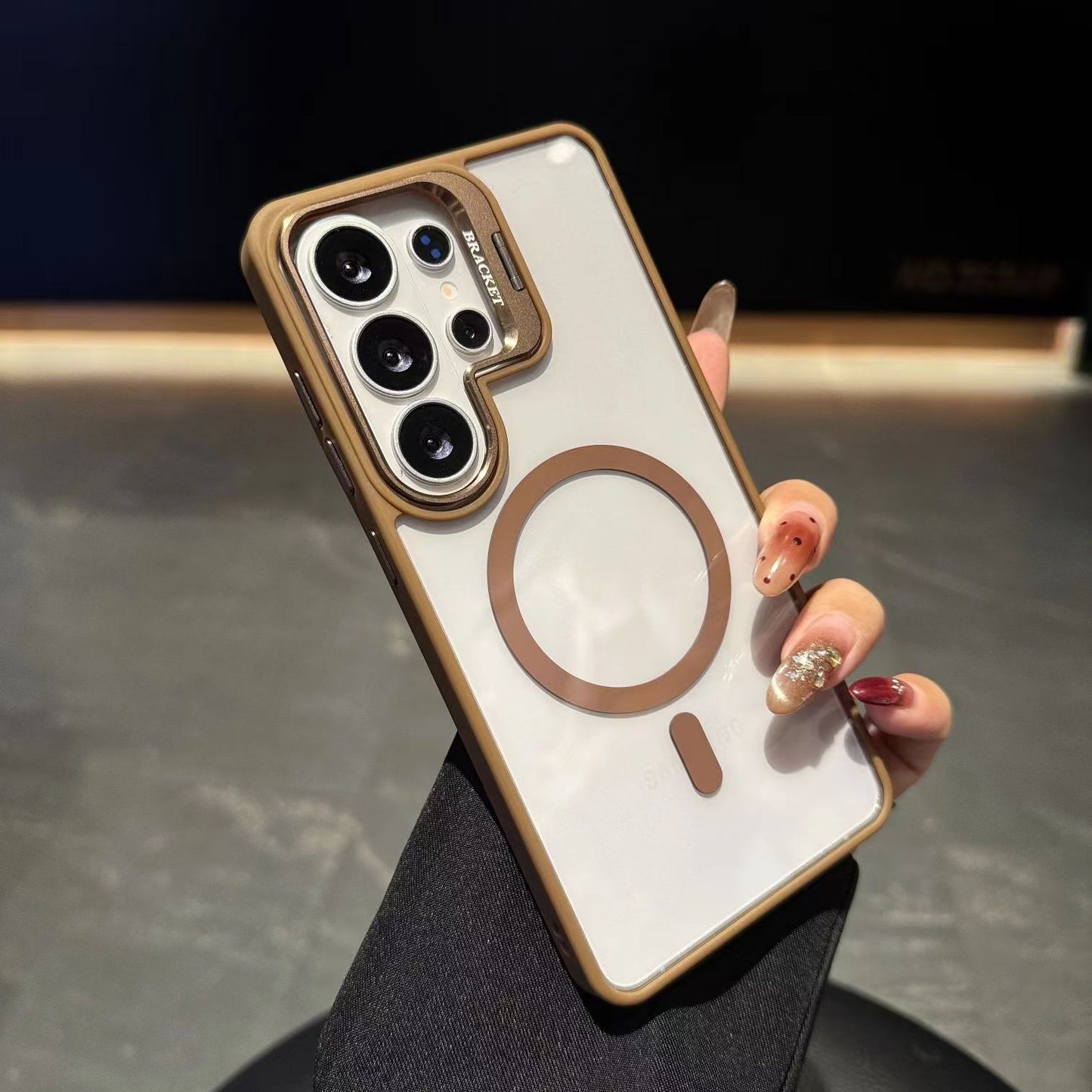 Metal Stand Magnetic Acrylic Samsung Phone Case