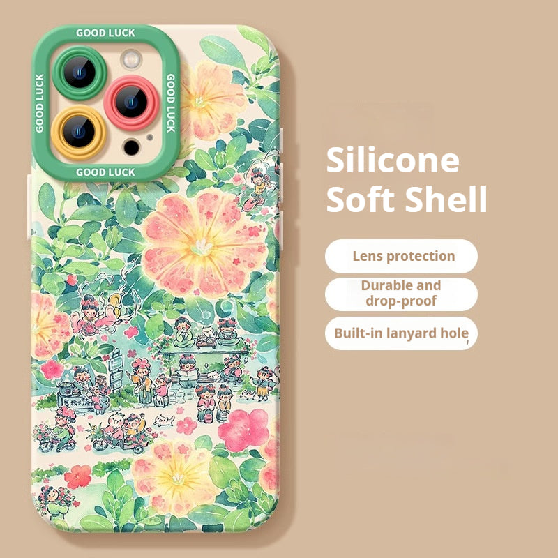 Creative Flower Apple Phone Case