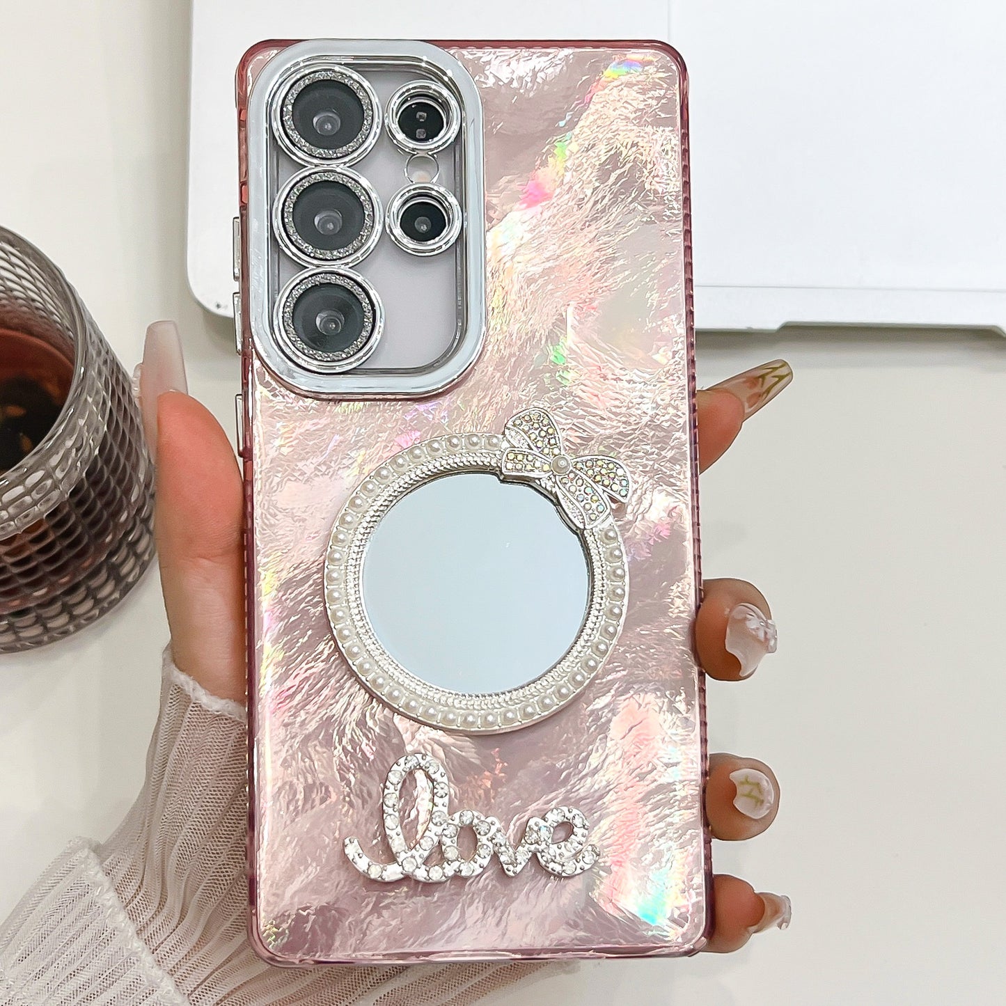 3D mirror letter electroplating Samsung mobile phone case