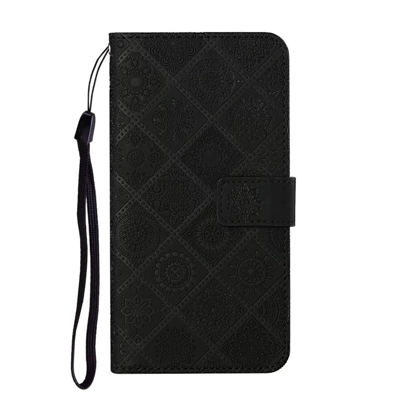 Embossed leather Apple phone case