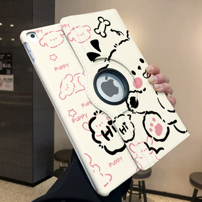 Cute blue puppy cartoon iPad tablet protective case