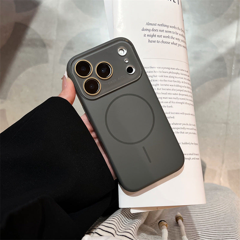 Liquid Silicone Magnetic iPhone Case with Large Camera Cutout