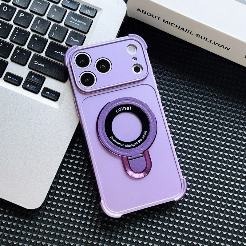 Airbag anti-drop skin-friendly magnetic stand Apple phone case