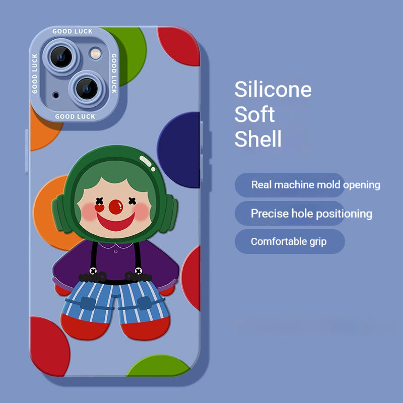 Super popular, quirky silicone clown iPhone case