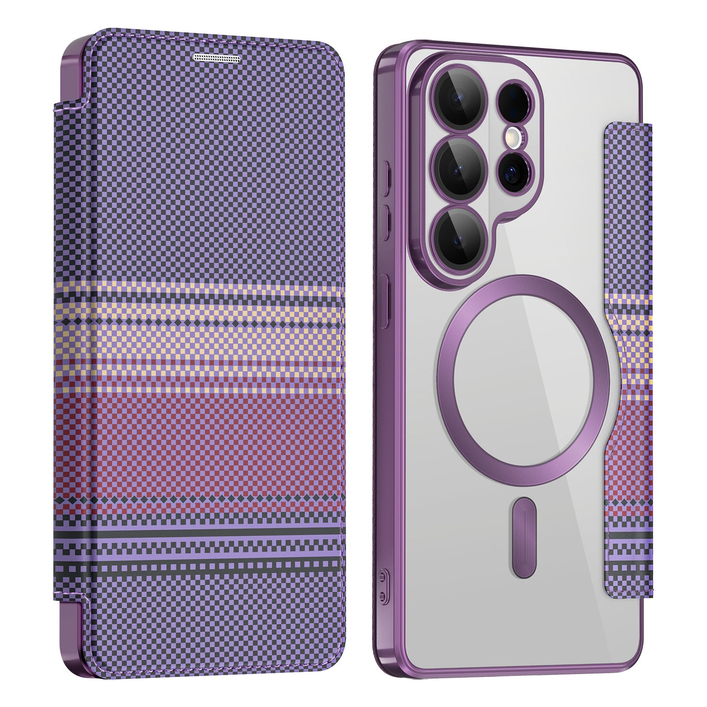 Colorful Shield Flip Magnetic Samsung Phone Case