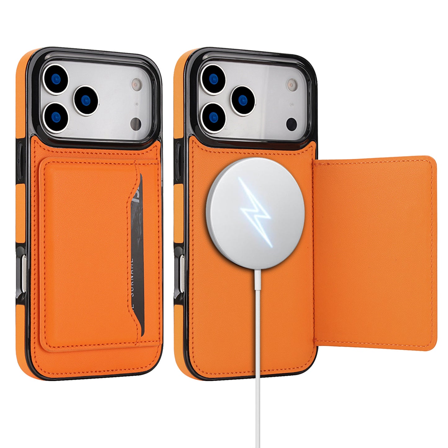 Magnetic Flip Leather Case with Card Slot and Stand for iPhone