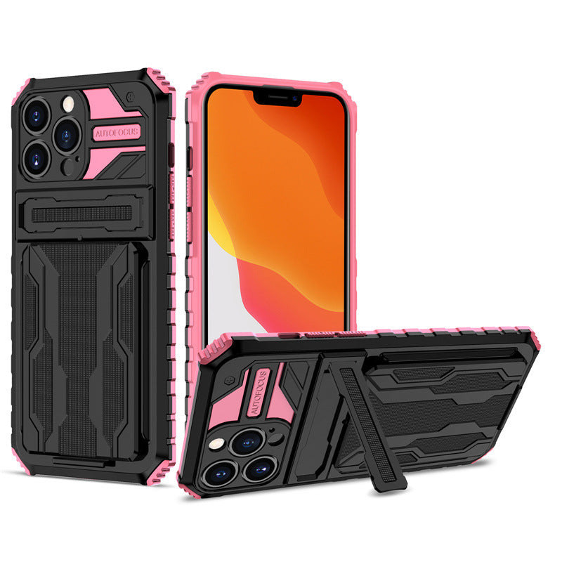 Card holder and drop-proof Apple phone case