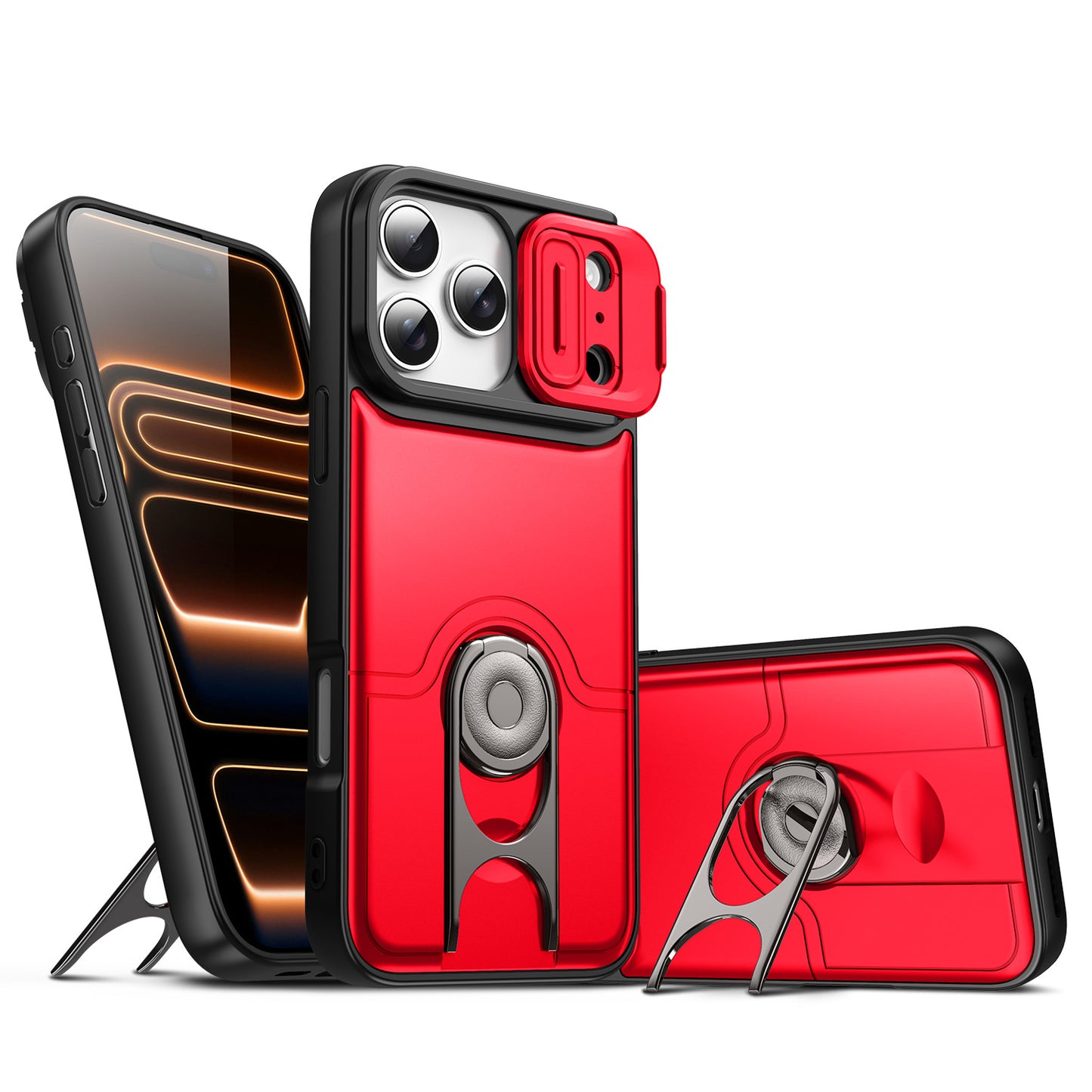 Linktop sliding window bracket mecha Apple phone case