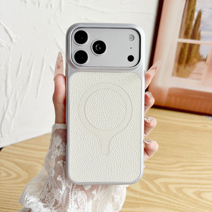 Racket-shaped magnetic leather-textured Apple phone case