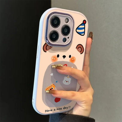 Cute bear Apple phone case