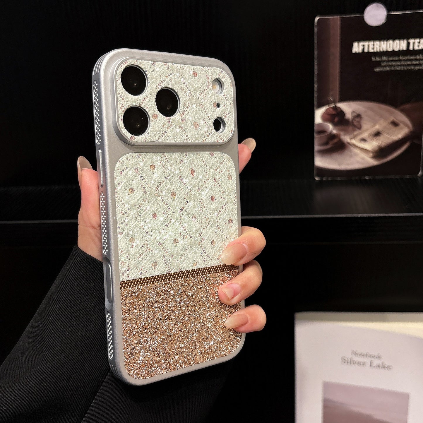 Rhinestone Glitter Heat Dissipation Apple Phone Case