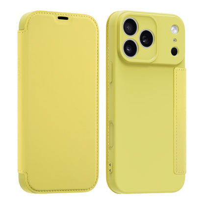 Flip solid color leather Apple phone case