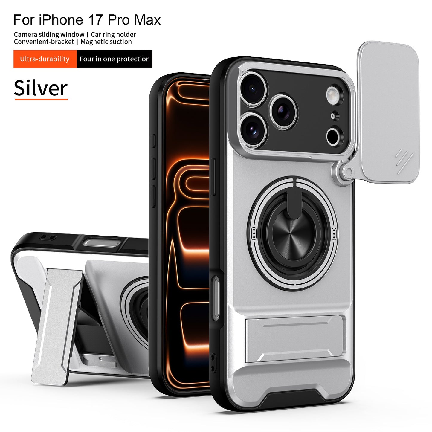 Anti-drop stand magnetic Apple phone case