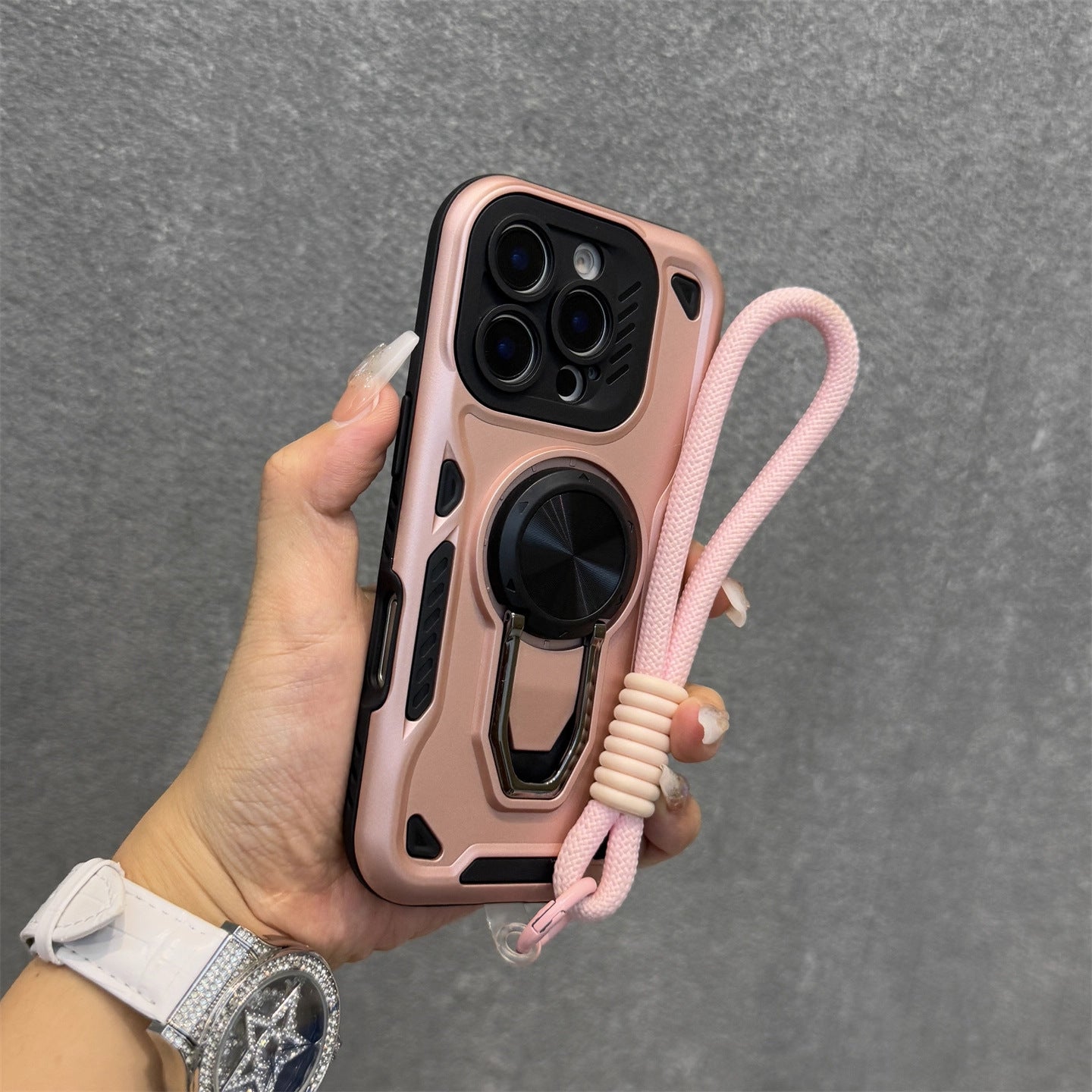 Magnetic iPhone case with lanyard
