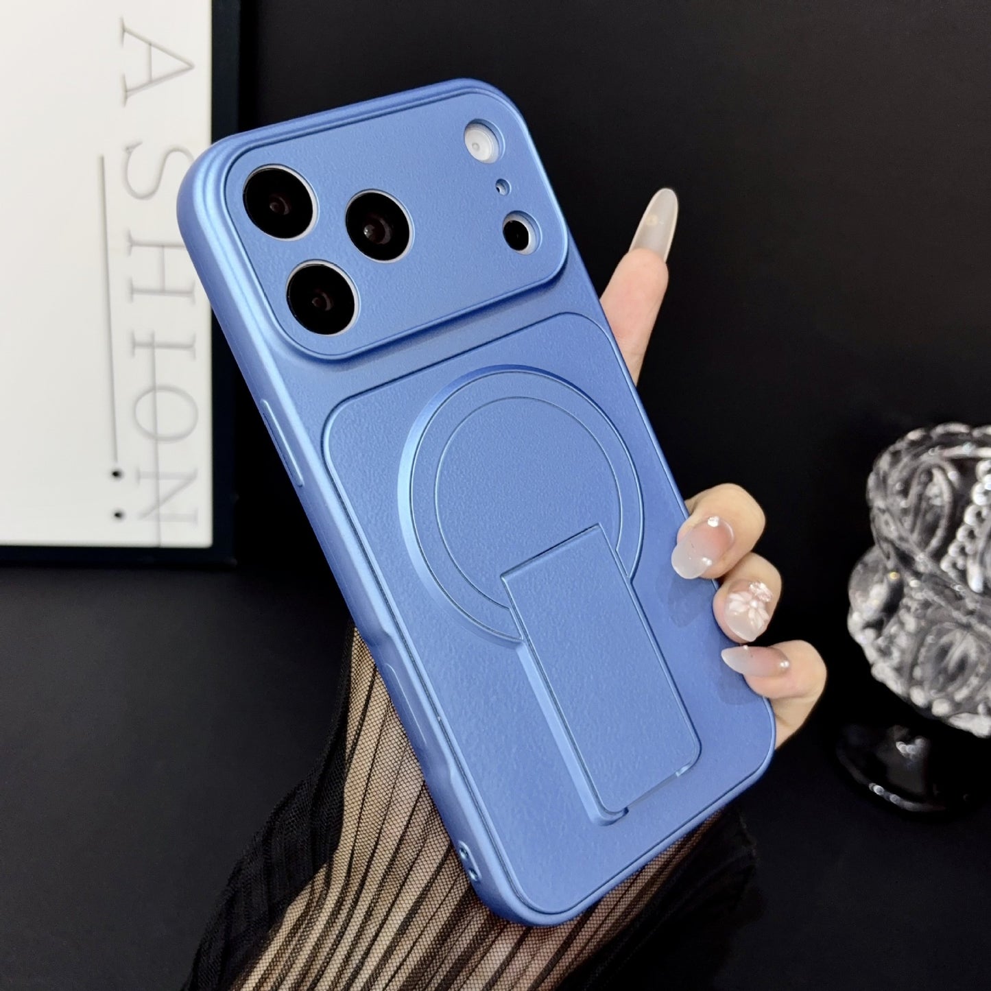 Painted Invisible Magnetic Stand Apple Phone Case