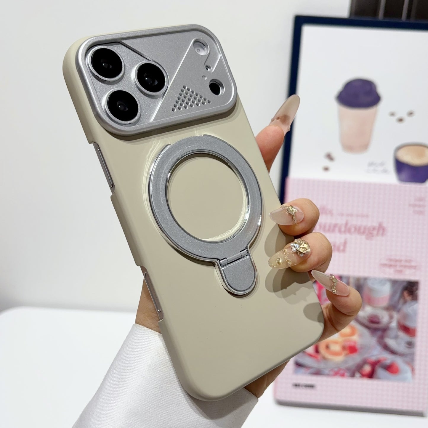 Magnetic Invisible Kickstand PC Case for iPhone