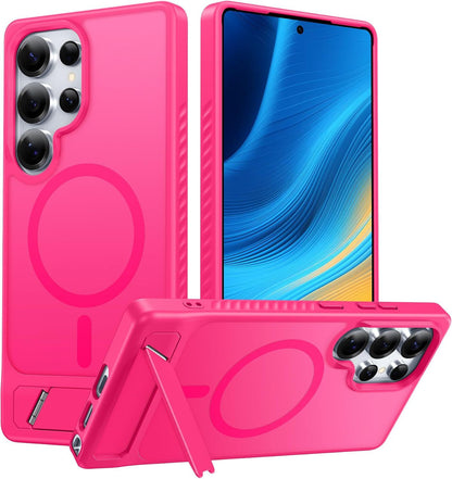 Full-coverage shockproof frosted magnetic stand Samsung phone case