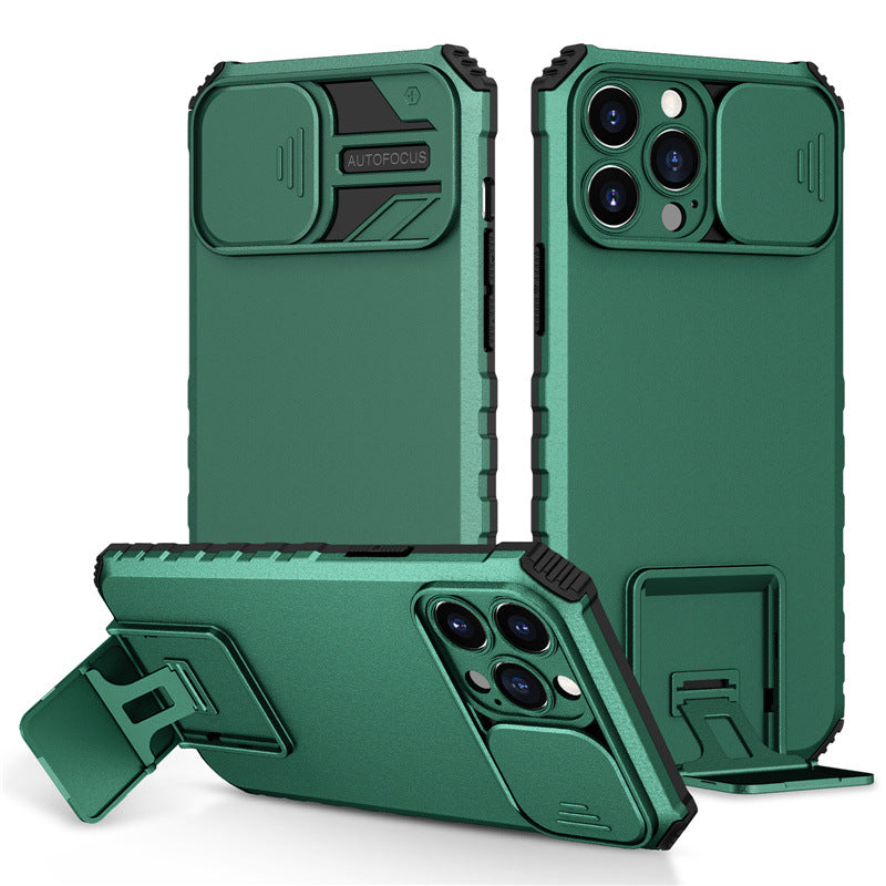 Creative sliding window 3D stand for Apple phone case