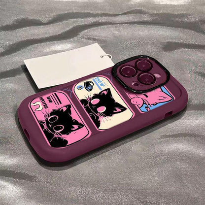 Pink cat-shaped anti-drop Apple phone case
