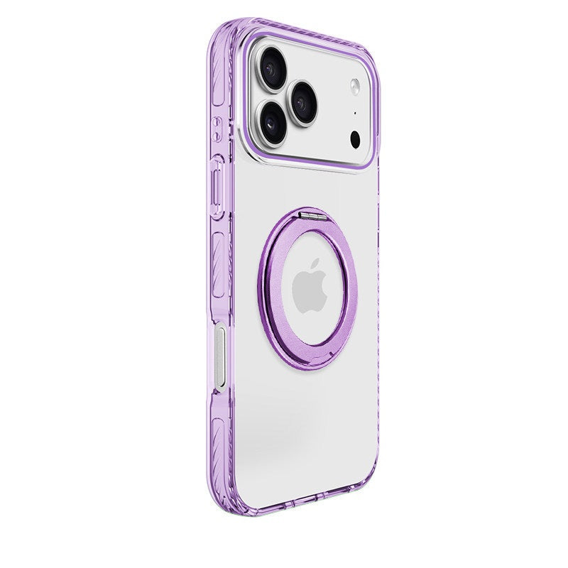 Transparent rotating stand magnetic Apple phone case