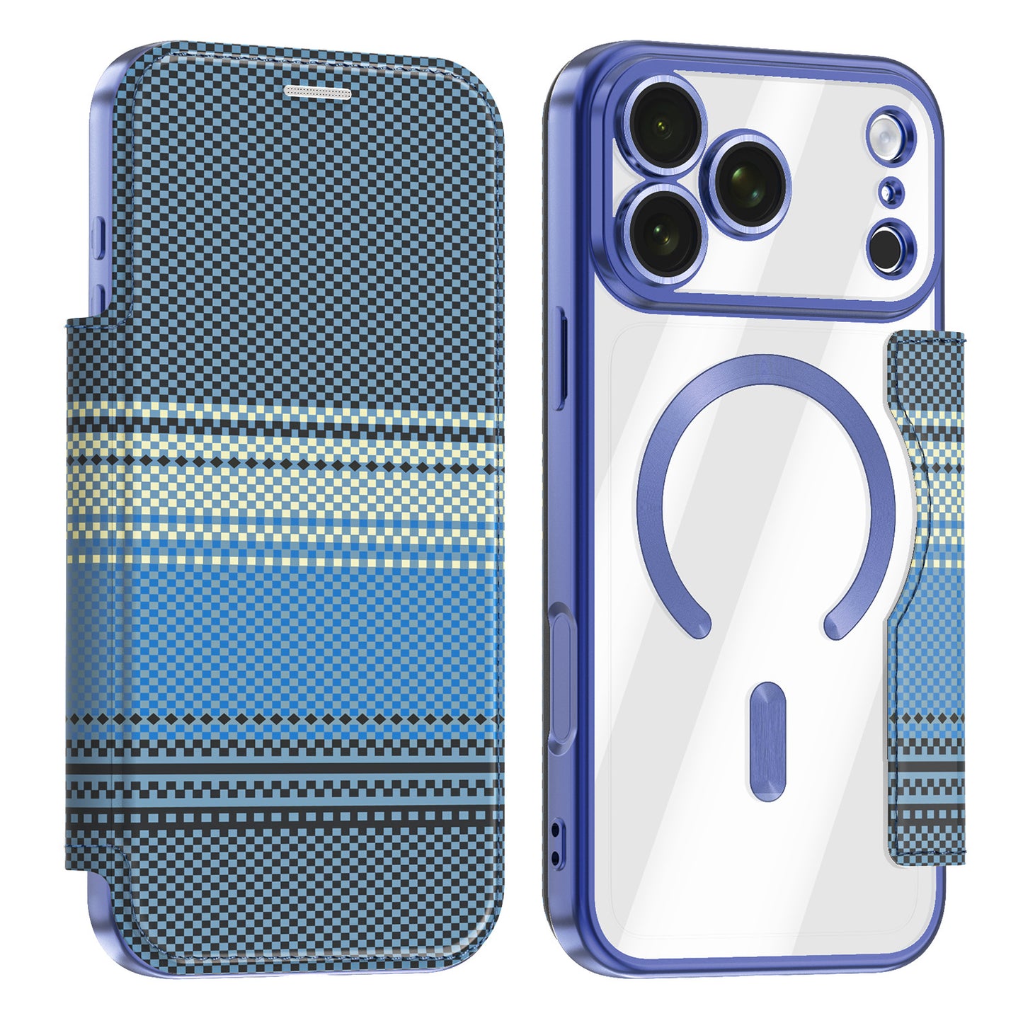 Colorful Shield Flip Magnetic Apple Phone Case