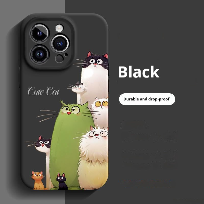 Cute cat-shaped anti-drop iPhone case