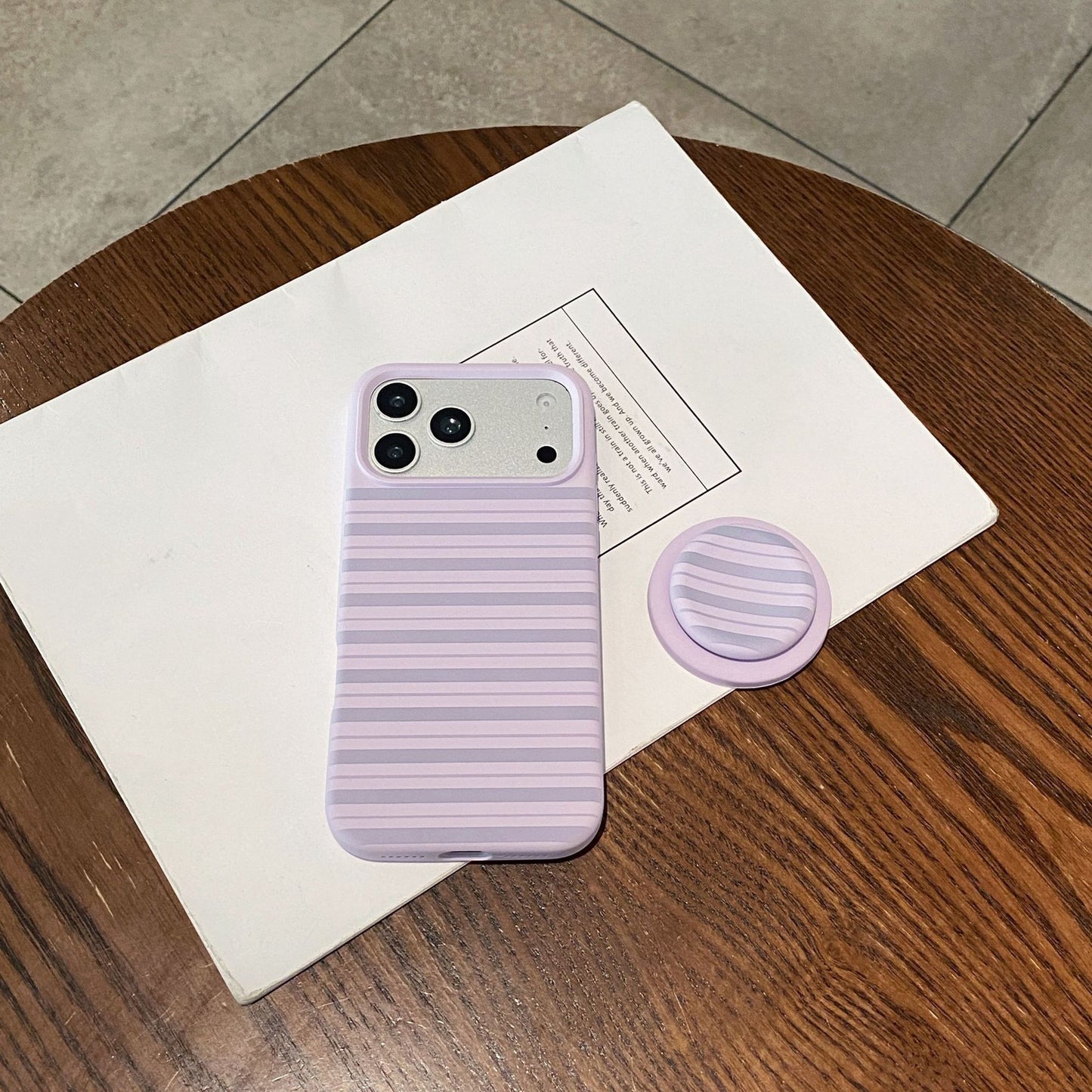 Stylish Striped Magnetic Silicone iPhone Case with Large Cutouts