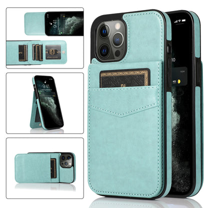 Flip-top solid color SIM card slot leather case for Apple iPhone
