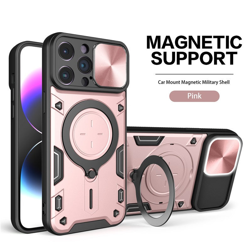 Window-mounted anti-drop magnetic Apple phone case