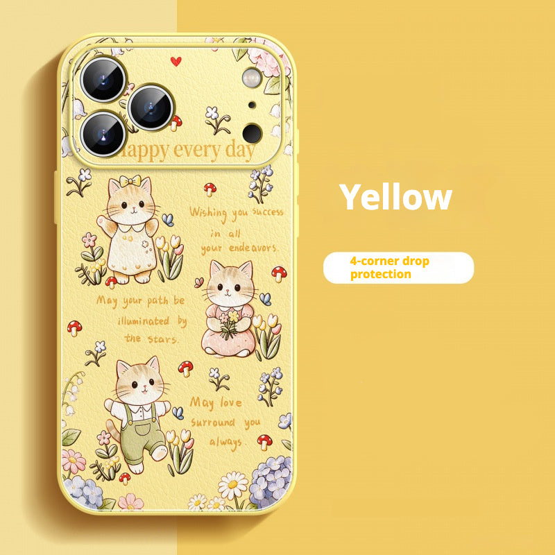 Flower Kitten Apple Phone Case