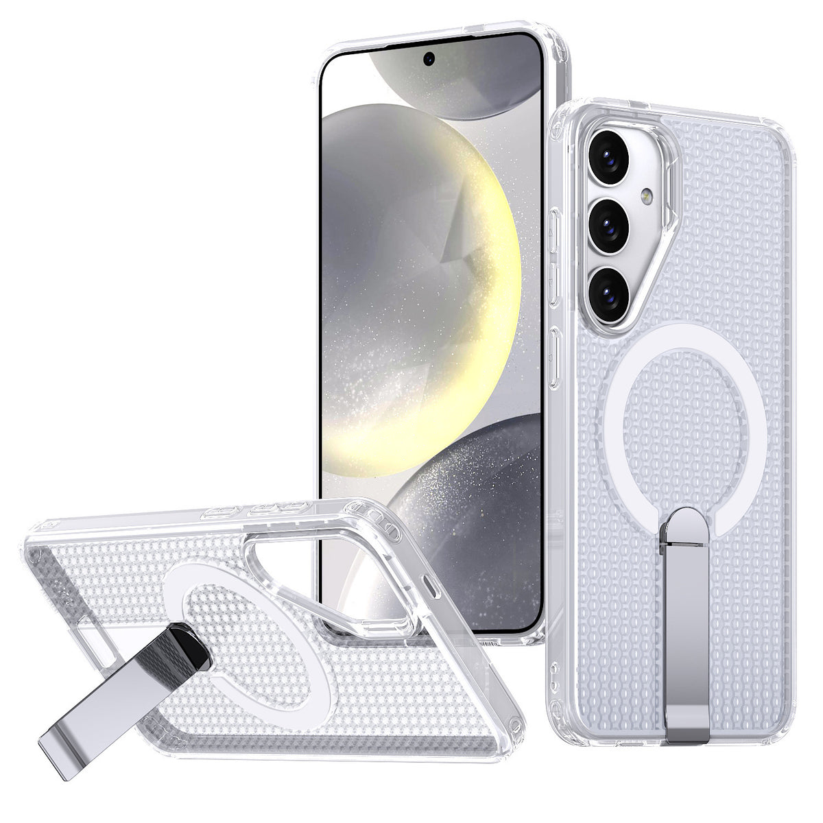 Honeycomb heat dissipation magnetic stand Samsung phone case