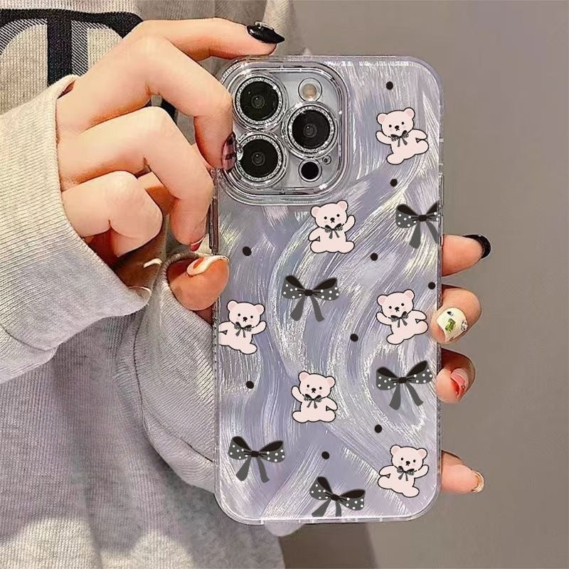 Fashionable Feather Bow Apple Phone Case