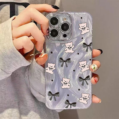 Fashionable Feather Bow Apple Phone Case