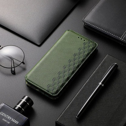 Diamond-shaped flip leather case with magnetic attachment for Apple iPhones