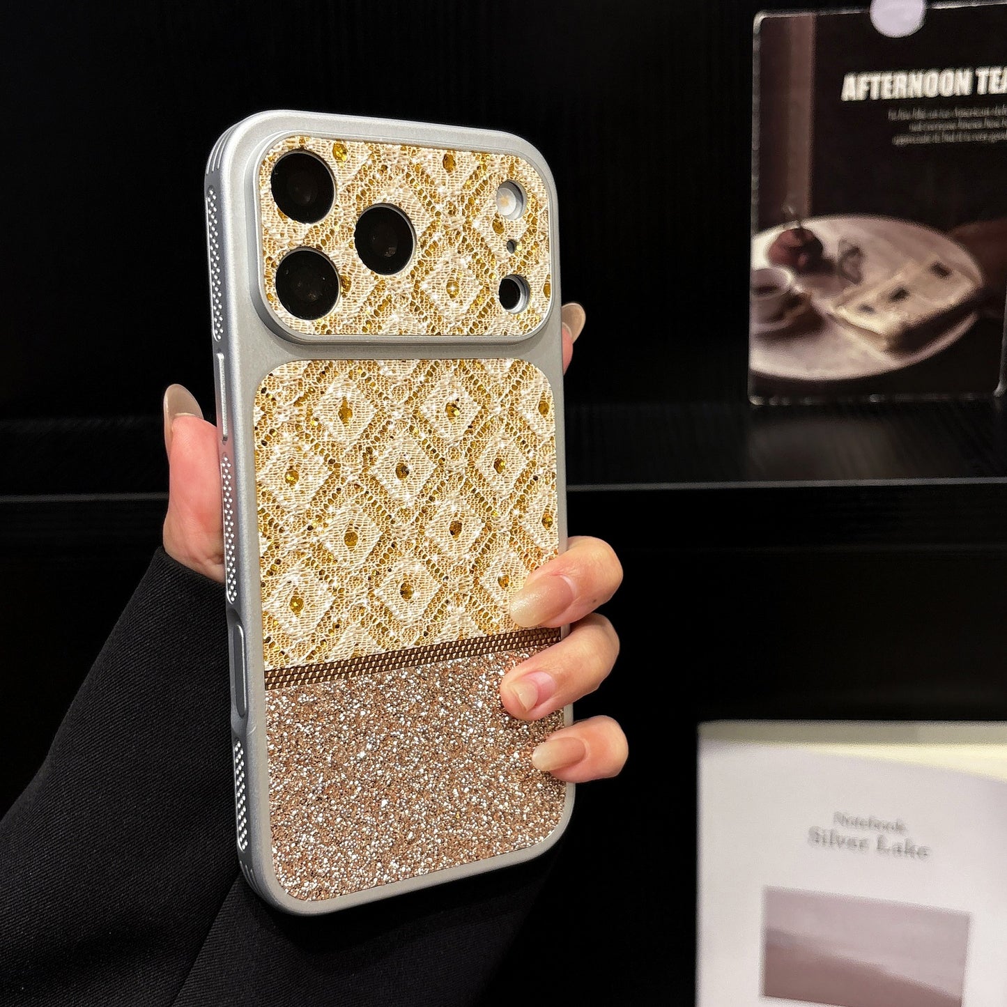 Rhinestone Glitter Heat Dissipation Apple Phone Case