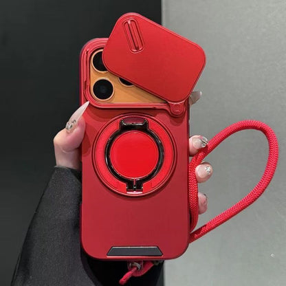 Skin-feel lens cover holder magnetic Apple phone case