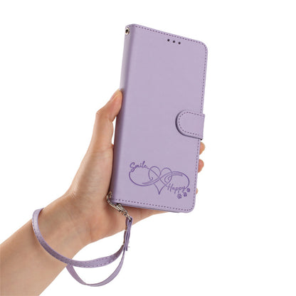 Heart-shaped letter leather Apple phone case