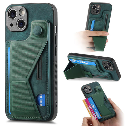 Leather Card Holder Stand iPhone Case